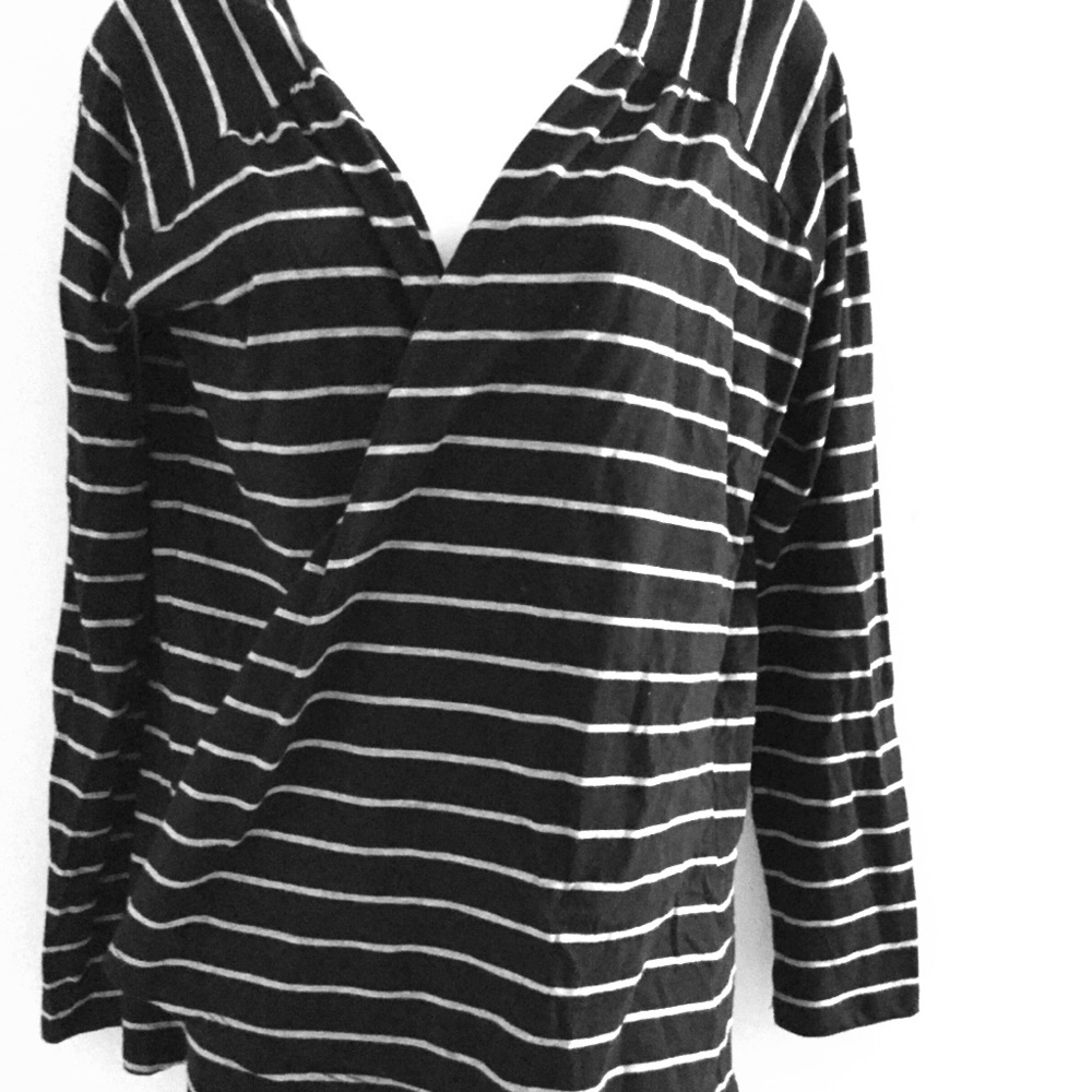 Black White Talbots Blouse